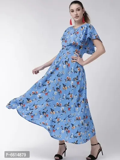 Stylish Printed Poly Crepe Dresses For Women