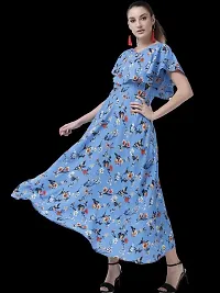 Stylish Printed Poly Crepe Dresses For Women-thumb3