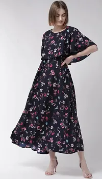 Stylish Printed Poly Crepe Dresses For Women-thumb2