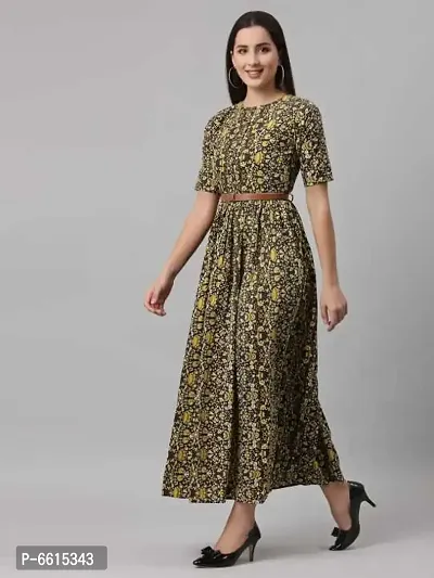 Stylish Rayon Printed Dresses For Women-thumb3