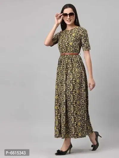 Stylish Rayon Printed Dresses For Women-thumb5