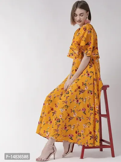 Flared Fancy Floral Maxi Dress-thumb3