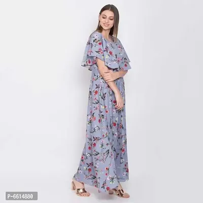 Stylish Printed Poly Crepe Dresses For Women-thumb3