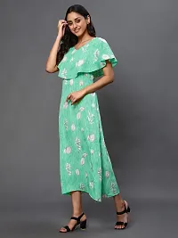 Stylish Green Creation Designer Midi Dress-thumb3