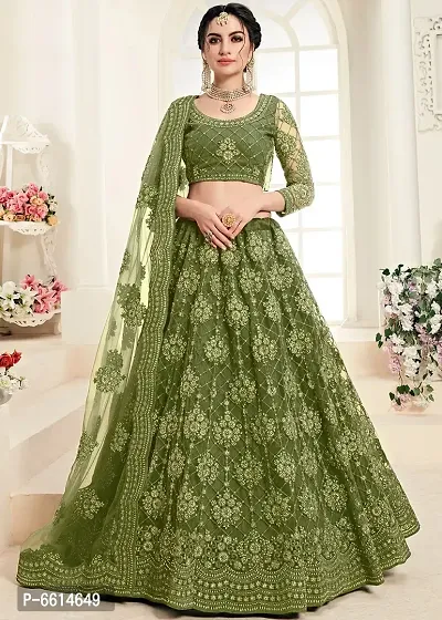Fabulous Net Embroidered Gown With Dupatta For Women-thumb0