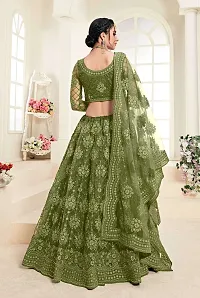 Fabulous Net Embroidered Gown With Dupatta For Women-thumb1