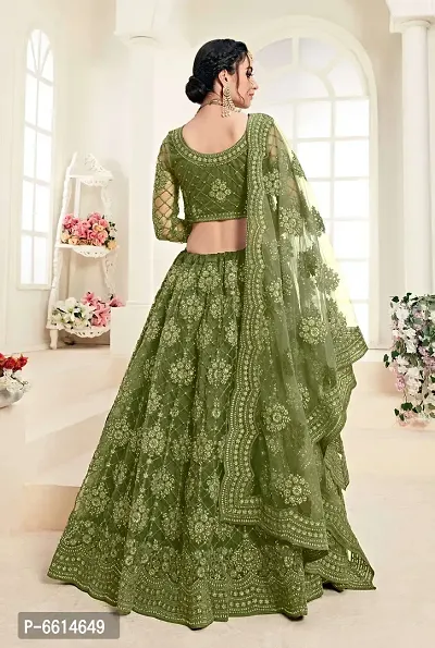 Fabulous Net Embroidered Gown With Dupatta For Women-thumb2