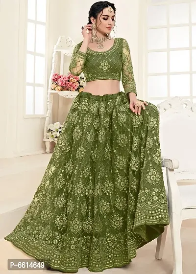 Fabulous Net Embroidered Gown With Dupatta For Women-thumb3