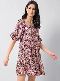 Copper Rayon Fit And Flare Dresses For Women-thumb4