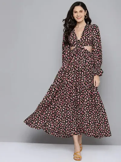 Trending Fancy American Crepe Maxi Dress