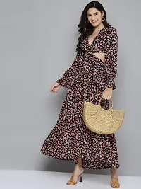 Trending Fancy Printed American Crepe Maxi Dress-thumb2