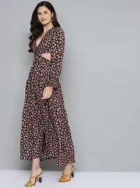 Trending Fancy Printed American Crepe Maxi Dress-thumb3