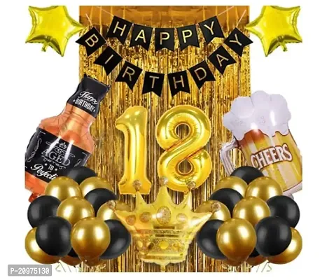 Jolly Party 18th Birthday Decorations for Men  Women - Birthday Decoration Anniversary / Engagement / Baby Shower / Farewell / Any Special Event Theme Party Decoration (Pack of 33pc)-thumb0