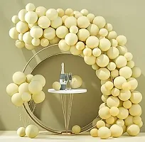 Blooms Event Pastel Yellow Balloons Latex Party Balloons -Pack Of 50 Pieces-thumb1