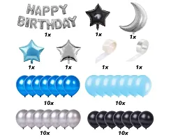 Jolly Party Blue Happy Birthday Decoration Combo - 47pcs SET Birthday / Anniversary / Engagement / Baby Shower / Farewell / Any Special Event Theme Party Decoration (Pack of 47pc)-thumb1