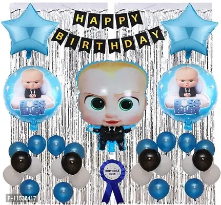 Premium Quality Boss Baby Birthday Decorations Combo Set-thumb0