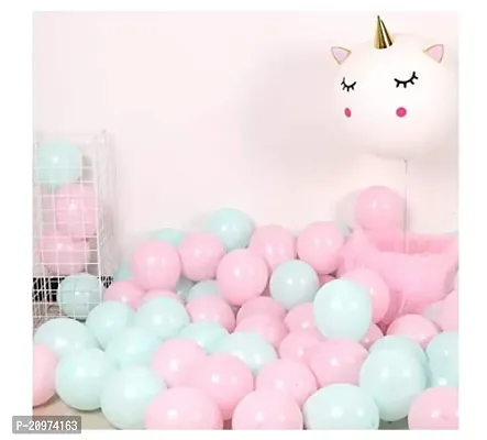 Jolly Party Pastel Pink Sea Green Balloons Latest Party Balloons For Birthday / Anniversary / Engagement / Wedding / Baby Shower / Farewell / Any Special Event Theme Party Decoration -(Pack Of 50pc)-thumb2