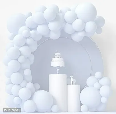 Pastel Blue Balloons Latex Party Balloons -Pack Of 50 Pieces-thumb2