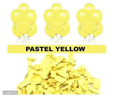 Jolly Party Pastel Yellow Balloons Latest Party Balloons For Haldi decoration / Baby Shower / Farewell / Any Special Event Theme Party Decoration -(Pack Of 100pc)