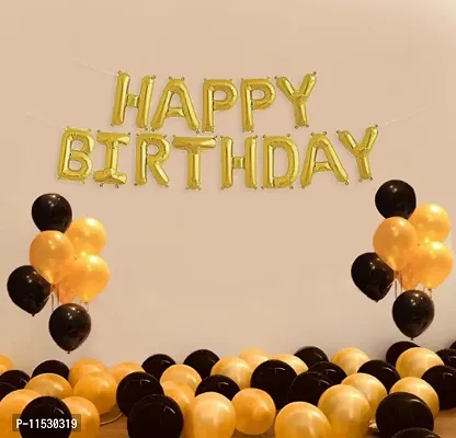 Happy Birthday Decoration Combo Of Foil Banner And Balloons -Pack Of 43 Pieces-thumb2