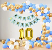 Premium Quality 10th Year Decoration Kit For Boy And Girl With Banner And Balloons-thumb1