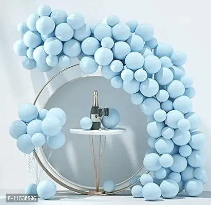 Blooms Event Pastel Blue Balloons Latex Party Balloons -Pack Of 50 Pieces-thumb0