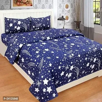 Comfortable Cotton Printed Double Bedsheet with Pillow Covers