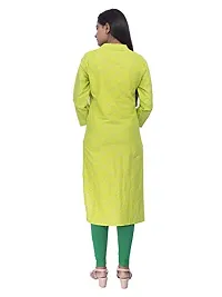 AUR Dekho Women Print Pure Cotton Kurti (Colour - Parrot Green)-thumb3