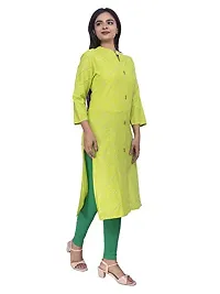 AUR Dekho Women Print Pure Cotton Kurti (Colour - Parrot Green)-thumb1