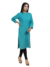 AUR Dekho Women Print Pure Cotton Kurti (Colour - Dark Green Check)-thumb1