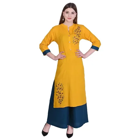 Women Rayon kurta with Palazzo