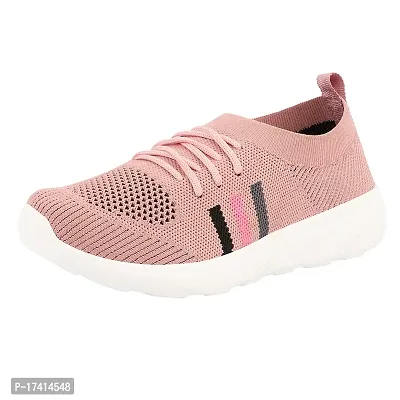 Keneye? Women's Sara03 Lightweight Athleisure Knitted Active Wear Slip-On Sneaker Shoes for Sports,Running,Walking,Gym  All Day Casual wear Peach