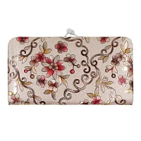 NUREV Vintage Bridal 3D Floral print Clutch PU-LEATHER Shining  Glittering material Hand Wallet/Clutch Purse-thumb1