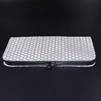 NUREV 3D Bricks Checks design PU-LEATHER Shining  Glittering material Hand Wallet Clutch for women-thumb3