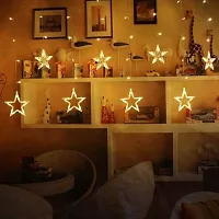 ONE TRADE INDIA Made in India: 12 Stars 138 LED Awesome Lights- 8 Different Flashing Modes to Select- Decoration for Diwali, Christmas, Party & Home: Warm White (Off White) Transparent Stars-thumb2