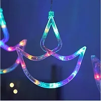 GTS Diwali Hanging Diya LED Curtain String Warm White Lights, Window Curtain Lights with 8 Flashing Modes Decoration for Christmas, Wedding, Party, Navratri, Diwali, Home D?cor 12 diyas String-thumb3