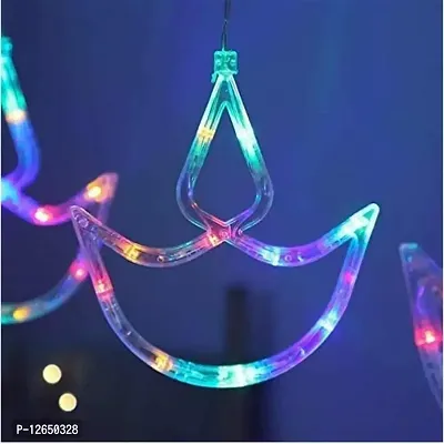 GTS Diwali Hanging Diya LED Curtain String Warm White Lights, Window Curtain Lights with 8 Flashing Modes Decoration for Christmas, Wedding, Party, Navratri, Diwali, Home D?cor 12 diyas String-thumb4