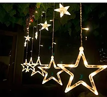 PARIDA Enterprise Stars Curtain String Lights Decorative Star Curtain LED Lights for Diwali Christmas Wedding (10 Star 138 LED 8 Flashing Modes in White Color)-thumb4