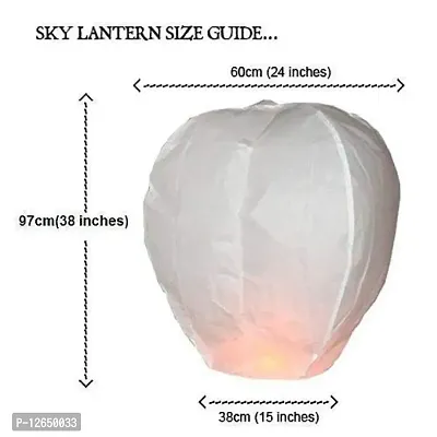 GreenUniverse Sky Lanterns Wishing Candle Hot Air Balloon for Diwali/Marriage,Christmas/All Festival Multi-Color (Air Balloon, Pack of 10)-thumb2