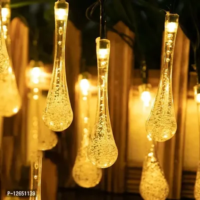 GreenUniverse Diwali Hanging Wishing Drops LED Curtain String Lights, Window String Lights with Decoration for Christmas, Wedding, Party, Navratri, Diwali, Home D?cor Tree Decoration-thumb5