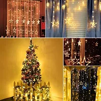 ONE TRADE INDIA Made in India: 12 Stars 138 LED Awesome Lights- 8 Different Flashing Modes to Select- Decoration for Diwali, Christmas, Party & Home: Warm White (Off White) Transparent Stars-thumb4