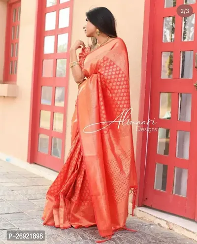 Classic Cotton Saree with Blouse piece For Women-thumb0