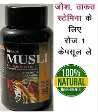 Musli Shilajit/Shilajeet Capsule for Stamina, Strength, Energy Booster, Sex Power Capsule, Sexual Health  Immunity, Vigor  Vitality For Men  Women ( PACK OF 1 ) Free Delvery-thumb1