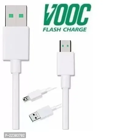 Micro USB Cable 1.02 m 20W 5V/4A MICRO VOOC Micro USB Cable.1.02mnbsp;nbsp;(Compatible with All Smartphone Compatible , Mi,Samsung,oppo,etc., White, One Cable)