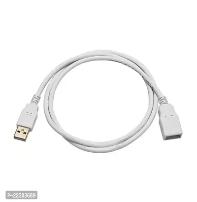 Reversible USB 2.0 1.5 m SBUSBMF3.0 Full Coppernbsp;nbsp;(Compatible with Male Female Extension Cable, White, One Cable)-thumb0