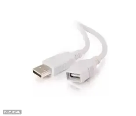 Reversible USB 2.0 3 m Usb 3.0 Extension 3M. Cable - Full Copper - Led Tv, Smart Tv,Pendrive,Pc,Laptopnbsp;nbsp;(Compatible with Computer, Led Tv, Pendrive connect, Laptop, White)-thumb0