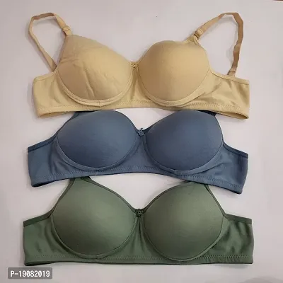 Clomi Womens Padded Bra Pack of 3