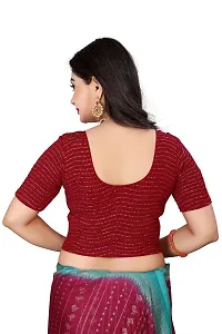 Reliable Red Crush Self Pattern Stitched Blouses For Women-thumb2