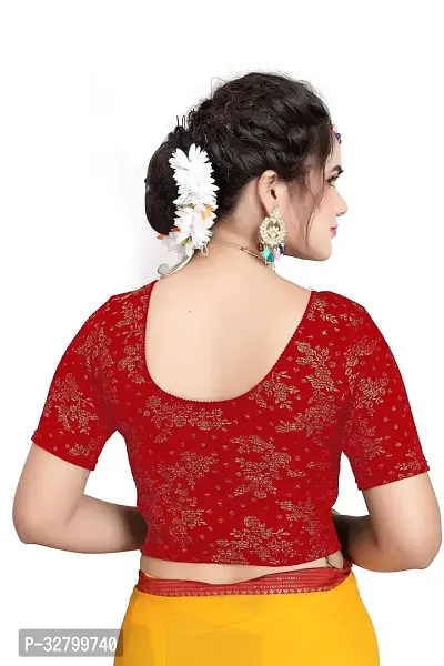 Reliable Red Fitbit Self Pattern Stitched Blouses For Women-thumb2