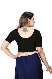 Reliable Black Velvet Self Pattern Stitched Blouses For Women-thumb2